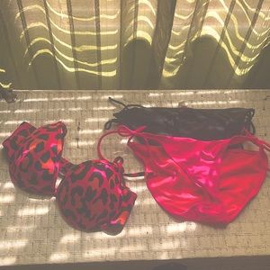 Swimsuits pink cheetah small